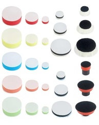 QWORK Drill Buffing Pad Detail Polishing Pad, 29 Pcs Mix Size Kit Sponge and Wool Pads, 5/8-11" Threaded Backing Pad, Color-Coded, for Polishing, Waxing, Sealing Glaze, Car Sanding - imagem 4