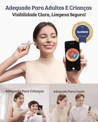 Bebird Earsight Plus R37R - Kit Completo de Otoscópio com Câmera HD e Pinça Sem Fio para Limpeza Segura do Ouvido - imagem 3