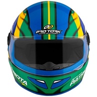 Capacete Fechado Pro Tork R8 Patriota Brilhante Azul/Verde - Segurança e Estilo para Você! - imagem 4