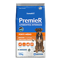 Ração Premier Cães Adultos Internos Porte Médio 12kg – Saúde e Qualidade - imagem 1