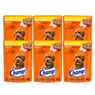 Ração Úmida Champ Adulto Frango: Kit com 6 Sachês - imagem 1