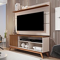 Rack com Painel para TV até 50” Malbec – Elegância e Espaço na Sala - imagem 1