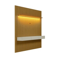 Rack com Painel Ripado Tulum 70" – Elegância e LED - imagem 1