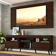 Rack com Painel TV 65" Retrô: Duna/Preto - imagem 1
