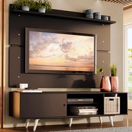 Rack e Painel TV 65” Dubai Madesa: Preto e Elegância - imagem 1