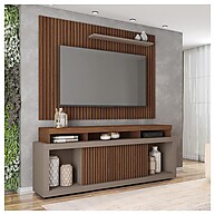 Rack e Painel TV 70" Sun Marrom: Elegância e Espaço! - imagem 1