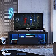 Rack Gamer 60" Preto com Led: Estilo e Sofisticação - imagem 1
