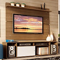 Rack Madesa Cancun com Painel para TV até 65” – Rustic/Branco - imagem 1