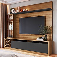 Rack Painel TV 60" 3 Portas Montana/Grafite - imagem 1