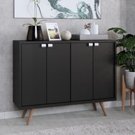 Rack Retrô 4 Portas: Elegância e Organização - imagem 1