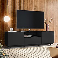 Rack TV 55" com Rodízios: Preto Royal - imagem 1