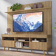Rack TV 65" Madri: Painel, Prateleira e Estilo! - imagem 1