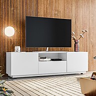 Rack TV 65” Royal Branco: Organize e Decore! - imagem 1