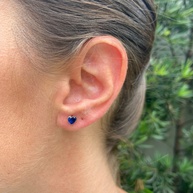 Brinco Rubi 5mm Ouro 18k: Coração Radiante - imagem 2