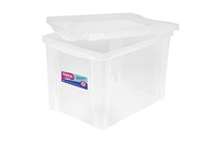 Caixa Organizadora Plástica 30L com Tampas Click - Cor Cristal, Linha Radical - imagem 5