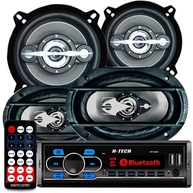 Rádio Bluetooth Carro 310W + Kit Falantes - imagem 1