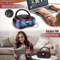 Rádio Portátil Multifuncional: CD Player, USB e Rádio AM/FM - Sua Música em Qualquer Lugar! - imagem 4