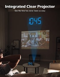 Relógio de Alarme com Projetor Rotativo 180° e Rádio FM | Seu Quarto Mais Moderno e Funcional - imagem 4