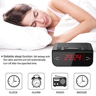 Rádio Relógio Digital LED 0.6" - Compacto e Moderno com Luz Vermelha e Timer - imagem 5
