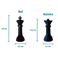 Estatuetas Rei e Rainha em 3D - Decoração Elegante com Estilo Xadrez Branco - imagem 3
