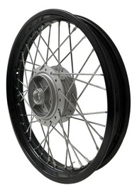 Roda Traseira Completa Raio 4mm YBR 125 / Factor Aro Preto - Pronta para Rodar! - imagem 2