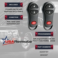 Kit 2 Controles Remotos Chaveiro Dodge Ram Dakota Durango 1999-2002 GQ43VT9T - imagem 4
