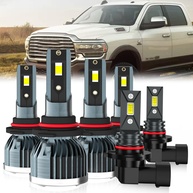 Kit Farol LED 6 Lâmpadas para Dodge Ram 1500/2500/3500 (2016-2018) - Brilho Intenso e Instalação Fácil - imagem 1