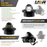 Luz de Placa LED Ford Ranger Explorer USR 83-92/91-04 - Par Branco 6000K - imagem 4