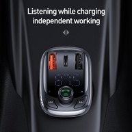 Baseus Transmissor FM Bluetooth: Som e Carga Rápida! - imagem 2