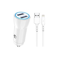 Carregador Veicular Turbo 2 USB com Cabo para iPhone - Carga Rápida e Confiável - imagem 2