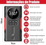 Compressor de Ar Portátil 160 PSI com Lanterna - Inflação Rápida para Carros, Motos e Bicicletas - imagem 3