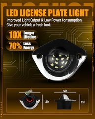 Luz de Placa LED LESAUCE para Ford Mustang (1994-2004): Brilho Intenso e Instalação Rápida - imagem 4