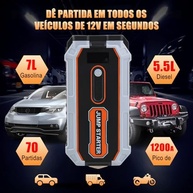 Carregador de Bateria Portátil 1200A: Partida Rápida e Segurança para Carros e Motos - imagem 4