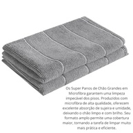 Kit 2 Panos de Chão Grandes em Microfibra 80x50 cm - Alta Absorção e Secagem Rápida - imagem 5