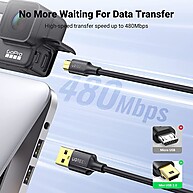Cabo USB 2.0 para Mini USB Ugreen: Transferência Rápida! - imagem 2