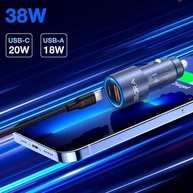 Carregador Veicular 1Hora USB-C 3A Azul: Carga Rápida e Design Compacto para Seu Carro - imagem 3