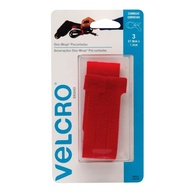 Abraçadeiras de Velcro One-Wrap 28cm: Organização Rápida e Segura em Vermelho (3 Unidades) - imagem 3