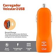 Carregador Veicular i2GO 3,4A – Carregue 2 Dispositivos Rapidamente - imagem 2
