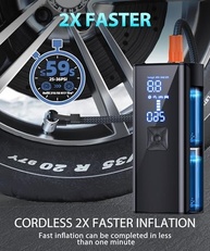 Compressor de Ar Portátil 150PSI GJOSYOI: Inflador Rápido e Inteligente para Pneus - imagem 4