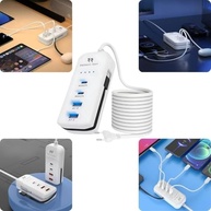 Extensão 4 Portas USB-C PD 66W + USB-A: Carregamento Rápido e Organização Total - imagem 4