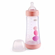 Mamadeira Perfect5 330ml Rosa com Bico Rápido - Chicco - imagem 1