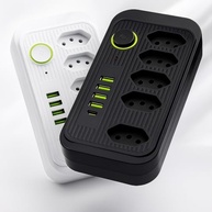 Régua de Energia 5 Tomadas + 4 USB + 1 Tipo-C: Carregamento Rápido e Seguro para Todos Seus Dispositivos - imagem 2