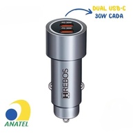Carregador Veicular Turbo 60W Duas Saídas USB-C + Cabo Tipo-C Rápido - imagem 5