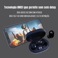 Kit 2 em 1: Fone Bluetooth Preto 5.0 Confortável + Fone Tipo C Carregamento Rápido - imagem 5