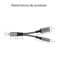 Hubonic Adaptador USB-C para P2 3.5mm: Áudio Cristalino + Carregamento Rápido PD 60W - imagem 3
