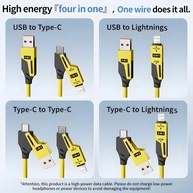 Cabo 4 em 1 USB-C 65W: Carregue Rápido! - imagem 3