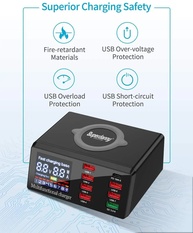 Carregador Rápido 100W: USB, Wireless e PD - imagem 3