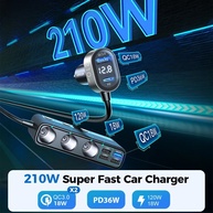 Carregador Veicular 210W Joyroom: 9 Portas e Carregamento Rápido! - imagem 3