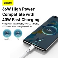 Baseus 66W: Cabo USB-C Turbo para Carregar Rápido! - imagem 2