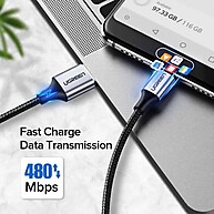 Cabo USB-C para USB-A Ugreen: Carregue Rápido! - imagem 2
